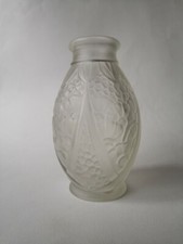 Authentique Vase Français en Verre signé JOMA (Montreuil)-époque Art Déco 1930 