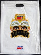Michael Jackson Sac PROMO Plastic Tote Bag PEPSI DANGEROUS TOUR 1992