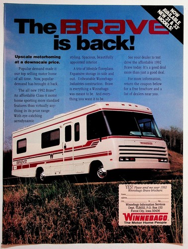 Winnebago brave motorhome 1992 - winnebago,