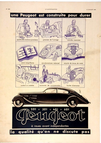 Publicité papier peugeot - papier,
