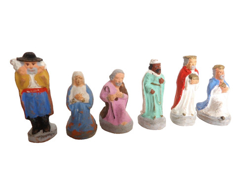 Lot anciens santons de - 6,