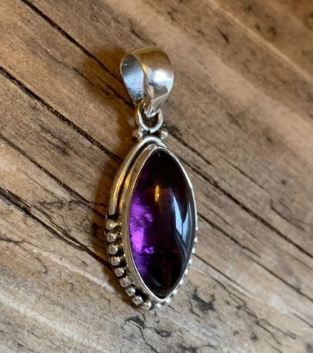 Pendentif médaillon argent - en,