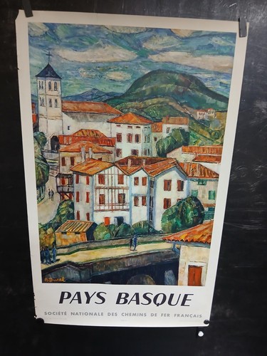 Affiche sncf 1958 pays - sncf,