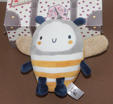 DOUDOU peluche  MUSICAL DPAM du pareil au même ABEILLE jaune bleu gris NEUF *