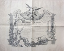 Diplôme de la médaille