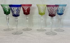 6 VERRES A PIED EN CRISTAL  DE