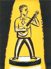 SERIGRAPHIE  LOUSTAL - "LE GUITARISTE" - NUMÉROTÉE SIGNÉE