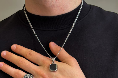 Collier pour homme - , onyx