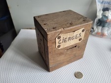 Ancien tronc d'église en bois massif tirelire de quête XIXème France / Bretagne