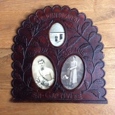 Grand Cadre Souvenir de Captivité WWII Cadre Photos Guerre