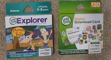 NEW LeapFrog Leappad PHINEAS AND FERB Learning Game + $20 Digital Download Card