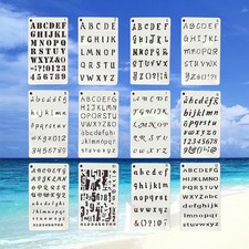  12 Pcs Pochoir Pour Peinture Numéro Pochoirs Modèles De Alphabet