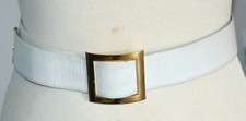 Ceinture en cuir blanc CHANEL