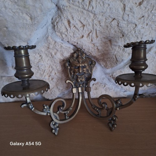 Antique applique bronze - antique, tête
