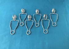 6 pinces à escargots ERCUIS métal argenté couvert service table ménagère 15,5 cm