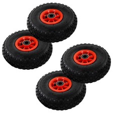 4x Roue de Diable Caoutchouc