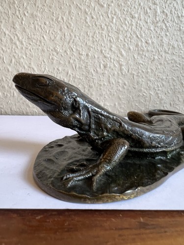 Sculpture bronze lézard - sculpture,