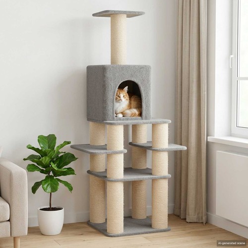 Arbre chat avec poteaux à - à,