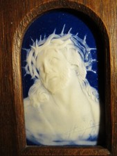 EMAIL de LIMOGES ancien signé CHAUFRIASSE pâte sur pâte PASSION de N.S.Jésus