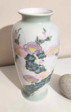 Jolie vase chinois asiatique en céramique vintage