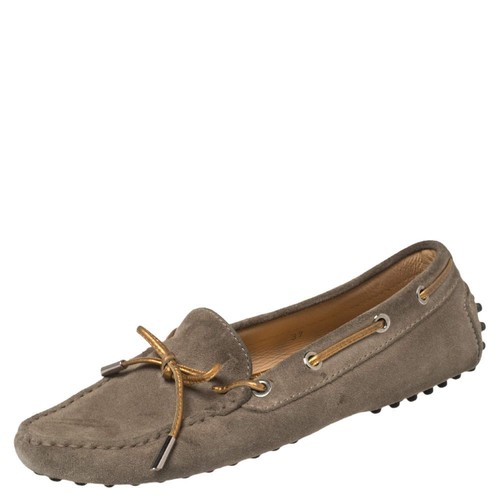 Mocassins nœud daim beige - nœud,