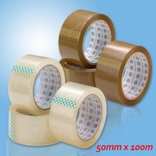 Lot 36 rouleaux ruban adhésif Rubans Adhésifs Havane ou Transparent 100m 