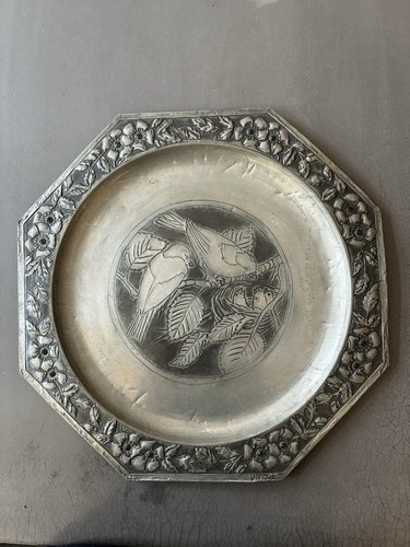 Grand plat art déco étain - grand,