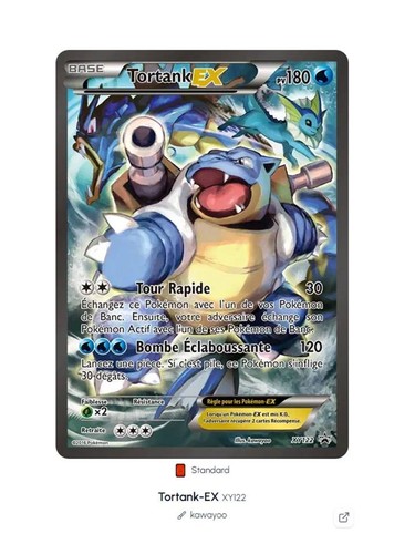 Carte pokémon tortank - pokémon,