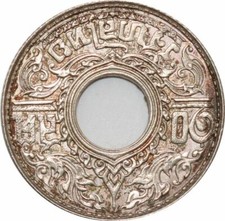 S8621 Thailand 10 Satang Rama VIII 2484 1941 Argent Silver BU UNC !