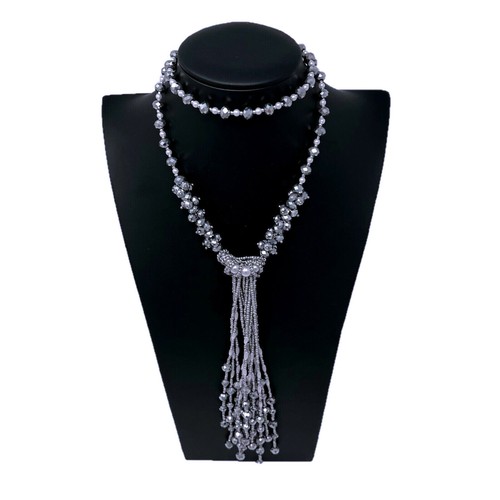 Collier long perles - long, femme