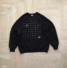 Vintage 80s Size L FOTL New York City USA Raglan Crewneck Sweatshirt  boxy