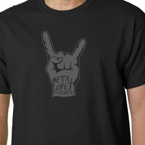Métal vit shirt - métal, t-shirt