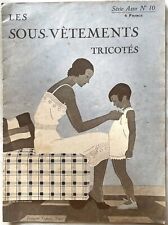Les Sous-Vêtements Tricotés série AZUR n° 10 Album François Tedesco Années 1930