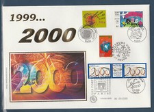 grande enveloppe 1er jour passage de 1999 à 2000  75 Paris  et 77 Melun  2000