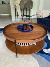 Table basse ronde en bois noyer Westwing (72cm de diamètre/40cm de hauteur)