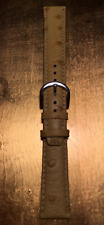 BRACELET DE MONTRE JAUNE en CUIR FACON *AUTRUCHE* MONTRE de LUXE 18 MMs SUPERBE
