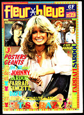FLEUR BLEUE n°19 # 1978 # AVEC POSTER JOHNNY/SARDOU - FARRAH FAWCETT