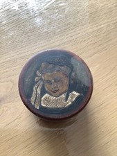 Ancienne boite bretonne en bois QUIMPER