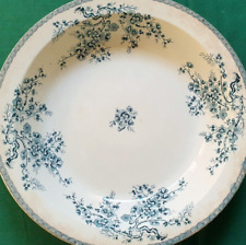 Faïence de Gien fin XIX ème Grand plat rond creux modèle "Fleurette"