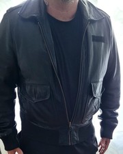 Blouson Cuir Redskins Aviateur Pilotes Type A2 FIGHTER SQUADRON 84TH Taille: XL