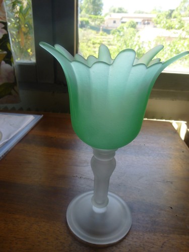 Photophore sur pied verre