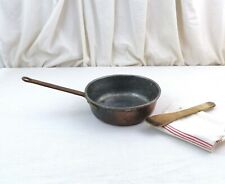 French Antique 19th C Tin Lined Copper Cooking Pan 20 by JR Forged Handle