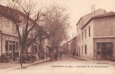 CPA 11 CAPENDU AVENUE DE LA REPUBLIQUE (cliché pas courant