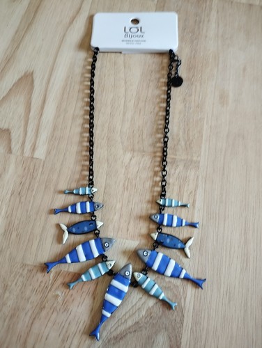 Collier poissons bleus lol - collier,