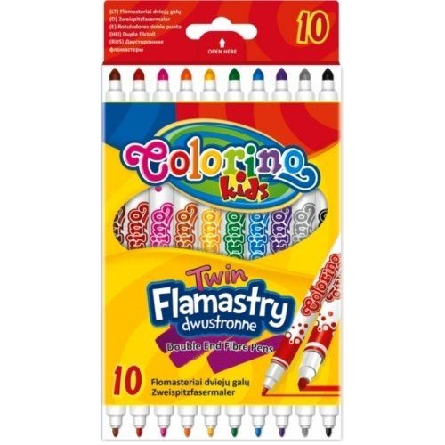 Pisaki 2stronne 10kol - , etui