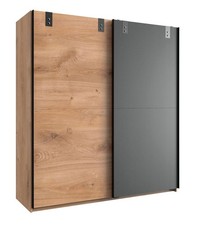 Armoire Liverpool Armoire De Chambre En Chêne Plank Graphite Design Industriel