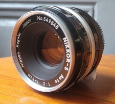 Nippon Kogaku Nikkor-S Auto 5cm f/2 Pat. Pend 6 Blades ✨️ Nikon F 