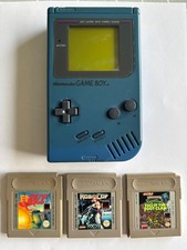 Nintendo Game Boy Console Portable - Bleu Original (DMG-01) RARE + 3 jeux