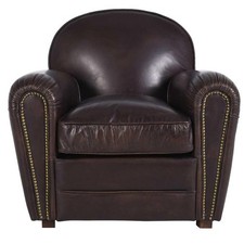 Fauteuil club cuir - fauteuil, 67x80x76cm