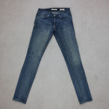 Jean Skinny Levi's 711 Femme W27 Bleu Stonewash Coton Zip